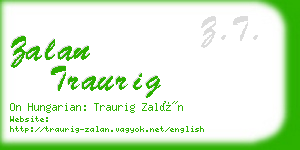 zalan traurig business card